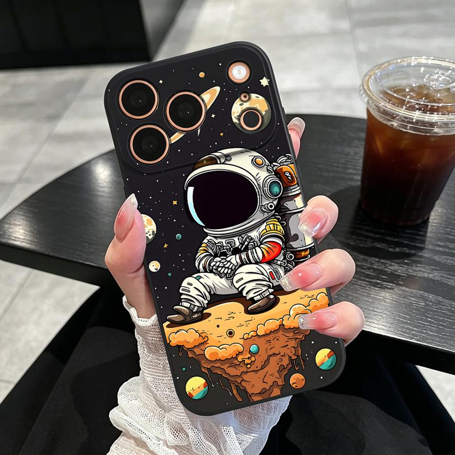 Tech Accessories Apple - Gezegen Karikatür Astronot Kılıfı Apple iPhone