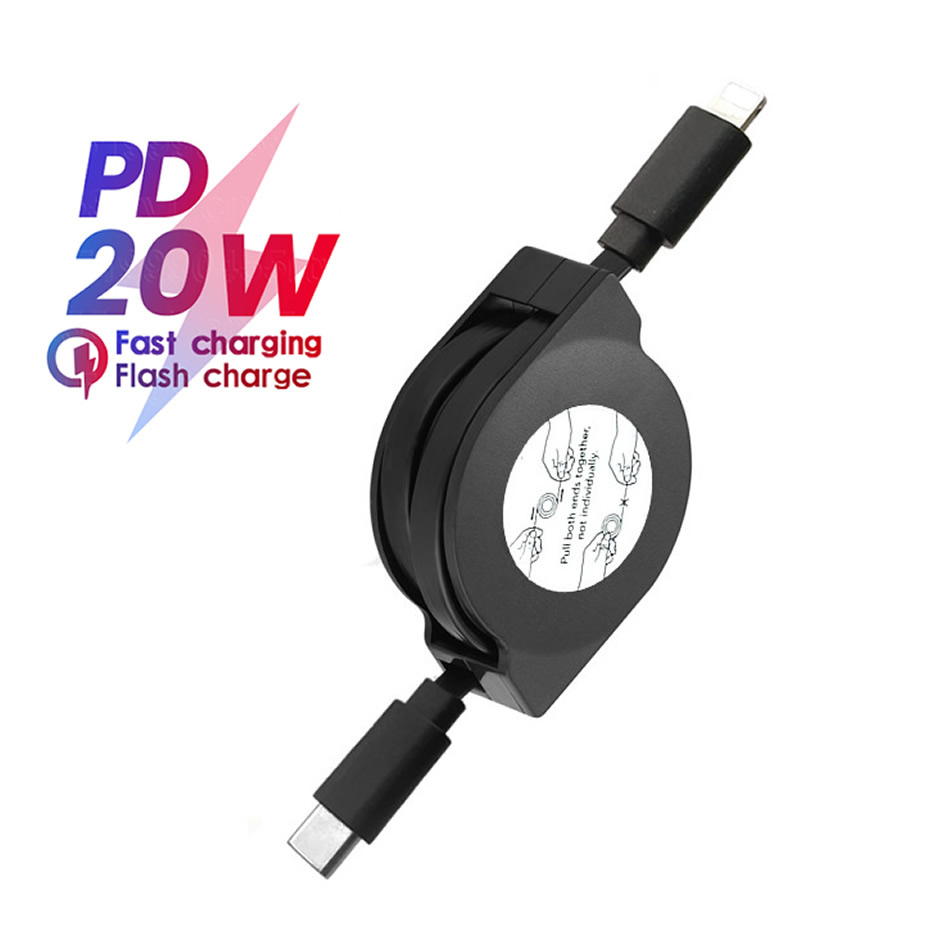 Tech Accessories Apple - Geri çekilebilir PD 20W hızlı şarj