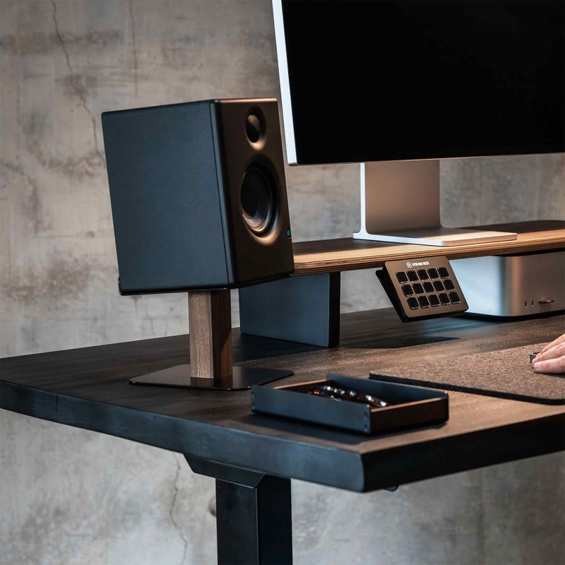 Siyah ceviz hoparlör standı ma - Tech Room Accessories incelemesi ve fiyatı